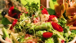 Cress Avocado Tomato Frisée Salad with Garlic Cashew Dressing  Take 3 [upl. by Romney]