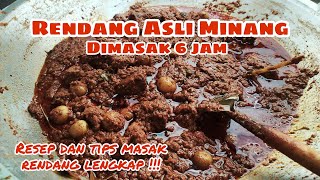 Hidangan Hari Raya  Resep dan Cara Membuat Rendang Asli Padang Beserta Tips nya [upl. by Hogan]