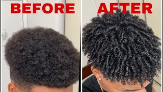 How to get curly hair for black men  Finger coils  Pomegranate amp Honey Twisting Soufflé [upl. by Sampson]