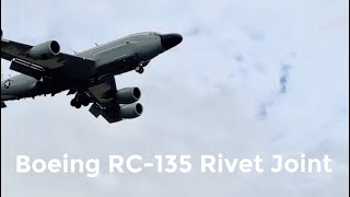 Boeing RC135 Rivet Joint Arrives At RAF Mildenhall [upl. by Suoicerpal]