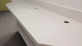 Applying the edge to Avonite countertop [upl. by Woll]