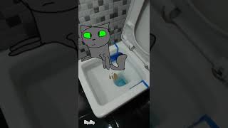 cat pooping on toilet [upl. by Schlessel]