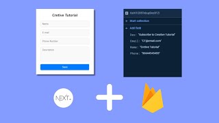 How To Send User Form Data To Firebase Firestore Database Using Next JS  firebase database [upl. by Ennaxor]