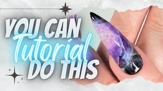 How To Amethyst Crystal Geode Nail Art Tutorial Step By Step [upl. by Eirrak500]