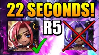 FASTEST Solo R5 Team Without Deborah Potentially Minimum Rune Requirement  Summoners War [upl. by Einalam]