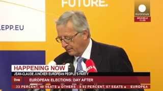 Juncker reaction after European Parliament Elections recorded LIVE feed [upl. by Christan]