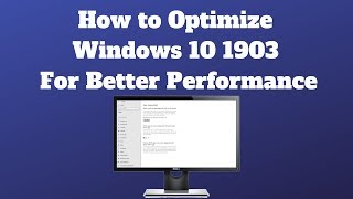 How to Optimize Windows 10 1903 [upl. by Anawit552]