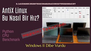 AntiX Linuxün Şaşırtıcı Hızı Python CPU Performans Testiyle Tescillendi [upl. by Amor]