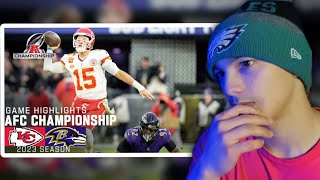 Kansas City Chiefs vs Baltimore Ravens 2023 AFC Championship Game Highlights Reaction [upl. by Ahsenac]