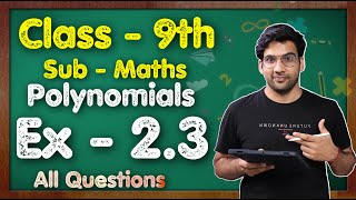 Class 9 Maths Ex 23 Q1 to Q3  Chapter 2 Polynomials  NCERT  MKR [upl. by Retxab562]