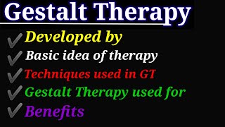 Gestalt therapy Techniques of Gestalt Therapy HindiUrdu Life Psychology [upl. by Regnig194]