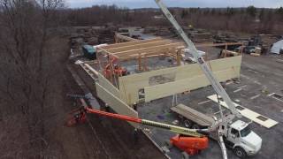 Cross Laminated Timber panel walls installation [upl. by Sprung]