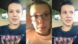 Millie Bobby Brown  Instagram Story Videos  August 6 2017 [upl. by Torhert]