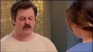 Parks and Rec  Ron Swansons sick part 2Rons Hospital form [upl. by Llatsyrk396]