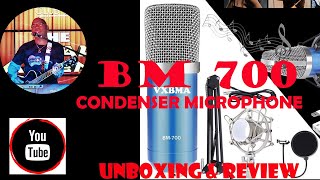 BM 700 Condenser Microphone Unboxing amp Review [upl. by Topping]