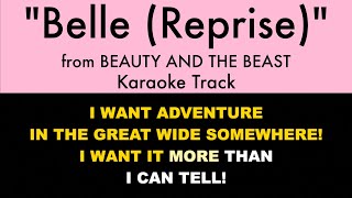 quotBelle Reprisequot from Beauty and the Beast  Karaoke Track with Lyrics on Screen [upl. by Becker639]