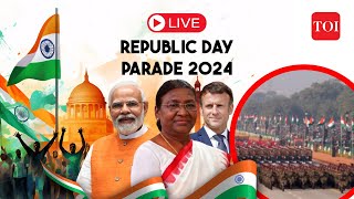 LIVE Republic Day Parade 2024  PM Modi President Murmu Macron join Republic Day Celebrations [upl. by Nidnerb]