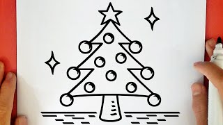 Comment dessiner un sapin de Noël facile à faire [upl. by Gresham]