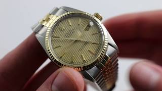 Rolex Datejust  Oyster Perpetual Datejust Ref 16013 Watch Review [upl. by Hnahc]