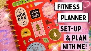 FITNESS PLANNER  PLAN WITH ME  CAMP NOSTALGIA BIG VERTICAL HAPPY PLANNER  APRIL WEEK 1 [upl. by Hiasi362]