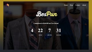 Build Responsive Product Launch Countdown timer using HTML CSS and JAVASCRIPT [upl. by Ardnuhsor]