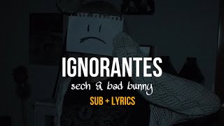 Ignorantes LETRA  LYRICS  Bad Bunny x Sech [upl. by Ulick408]