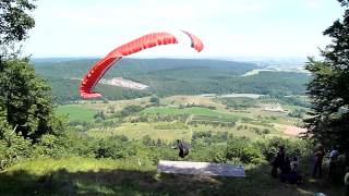 Gleitschirm Fehlstart an der Startrampe Donnersberg [upl. by Nestor]