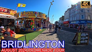 Bridlington August 2024 Promenade walking tour 4K asmr [upl. by Buddie]