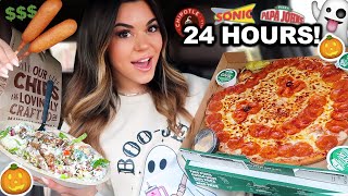 Eating only FAST FOOD HALLOWEEN DEALS for 24 HOURS🎃 [upl. by Joline]