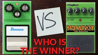 DIGITECH BAD MONKEY vs IBANEZ TUBE SCREAMER  SHOOTOUT and BLIND TEST WHAT IS BETTER [upl. by Iaoh161]