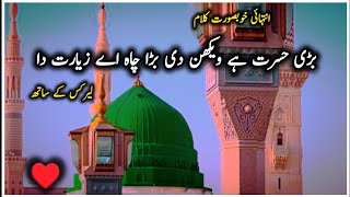 Bari Hasrat Hai Vekhan Di Bara Chaa A Ziarat Da  New Naat 2024  Shami Lyrics [upl. by Ojadnama861]