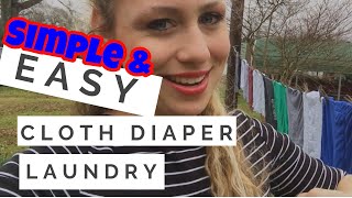 Easy Cloth Diaper Laundry Routine  Simple and Easy  Prefolds  Cloth Diaper 101 Hard Water [upl. by Kcirdla]