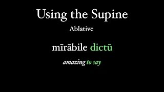 Supines in Latin [upl. by Ylekalb670]