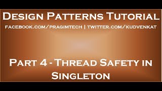 Thread Safety in Singleton [upl. by Udall365]