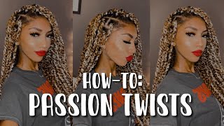 HOW TO PASSION TWISTS  SUMMER PROTECTIVE STYLES  Crimsyn Milan [upl. by Nerahs524]