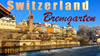 The Town Bremgarten is a Pearl on the Reuss river Switzerland 🇨🇭Walk on the Promenade [upl. by Akeimat]