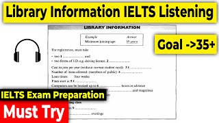 Library Information ielts Listening  ielts listening  IELTS LISTENING TEST  Cambridge listening [upl. by Keily]