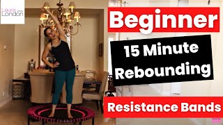 Beginner 15 Minute Rebounding Home Workout AntiAging [upl. by Auhsot358]