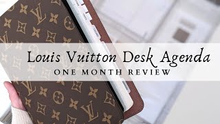 Louis Vuitton Desk Agenda Cover  One Month Review  Do I Recommend [upl. by Aime]