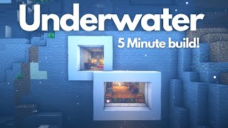 Minecraft How To Build Simple Underwater Starter House 5 Minutes [upl. by Ssej]