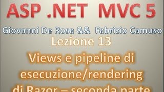 ASP NET MVC 5 Playlist 1 ITA 13 Views e pipeline di esecuzionerendering Razor  seconda parte [upl. by Alegnatal]