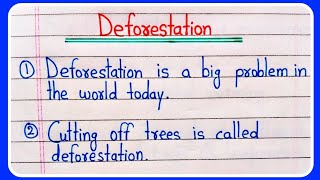 10 lines on Deforestation in English  Deforestation essay in English  Essay on Deforestation [upl. by Isabella]