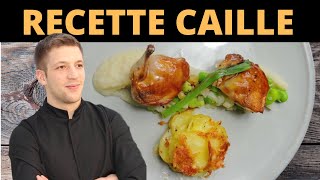 Recette CAILLE céleri rave et jus corsé [upl. by Ennairac454]