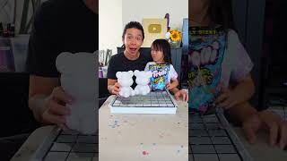 Fluid Paint Pouring Kawaii Bears Art Challenge Part 2 Who Will Win shorts artchallenges [upl. by Theresa]