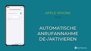 Automatische Anrufannahme deaktivieren  Apple iPhone iOS 15 [upl. by Yadseut]