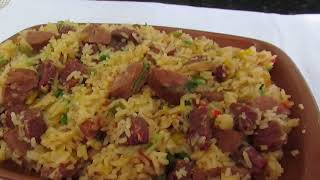 COMO PREPARAR ARROZ DE CARRETEIRO DivinasReceitas [upl. by Tiffy]