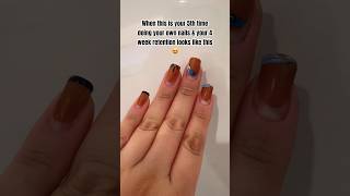 Check Out this 4 Week Gel Retention nails gelnails nailtutorial [upl. by Dnama]