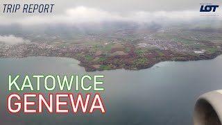 Katowice KTW  Genewa GVA  LOT Embraer 175 i 195  Ekonomiczna  Trip Report [upl. by Gwenny]