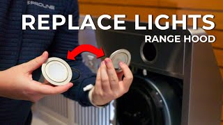 How To Replace The Lights On Your Range Hood Light Bulb Removal [upl. by Anitreb]