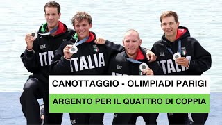 Canottaggio  Olimpiadi Parigi L’Italia argento nel 4 di coppia Il riscatto dopo Tokyo [upl. by Nireil]